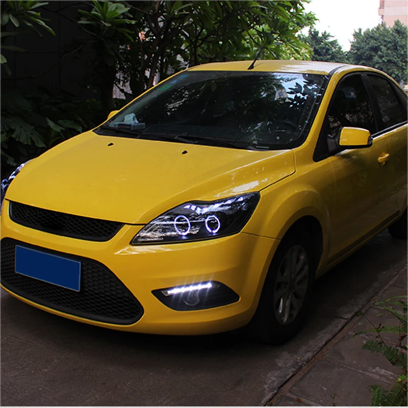 Hlxg для Ford Focus 2009 2013 светодиодный фары в сборе HID галогенные лампы дневные ходовые