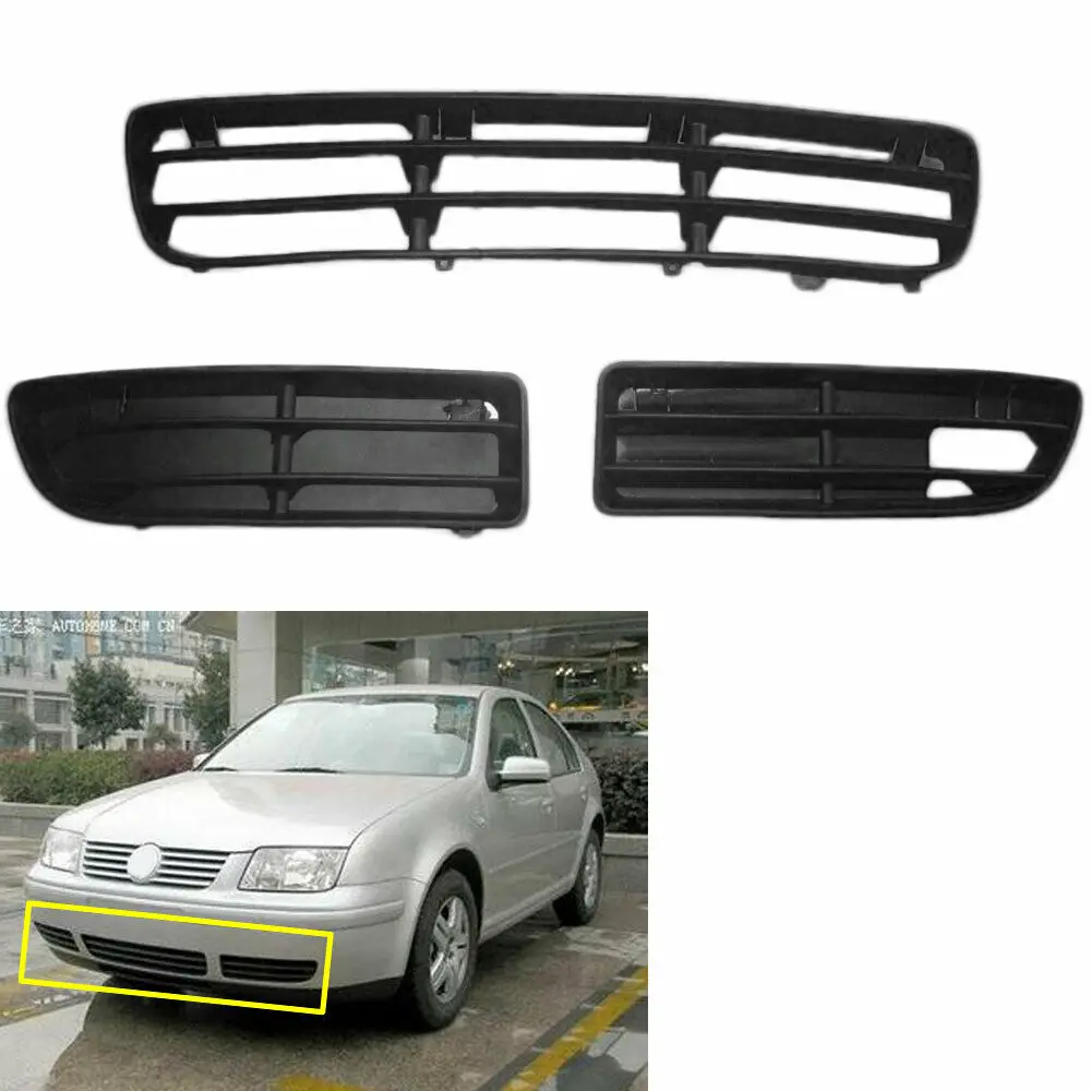 Для Volkswagen V W Bora Jet ta MK4 1998 2005 3 шт. передний бампер автомобиля Нижняя боковая