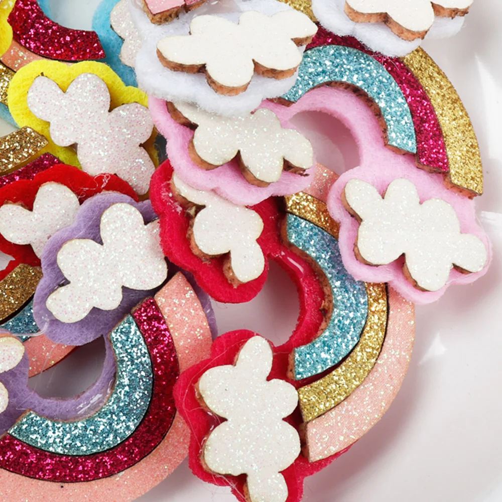 7 шт. нашивки из фетра с блестками для скрапбукинга | Дом и сад