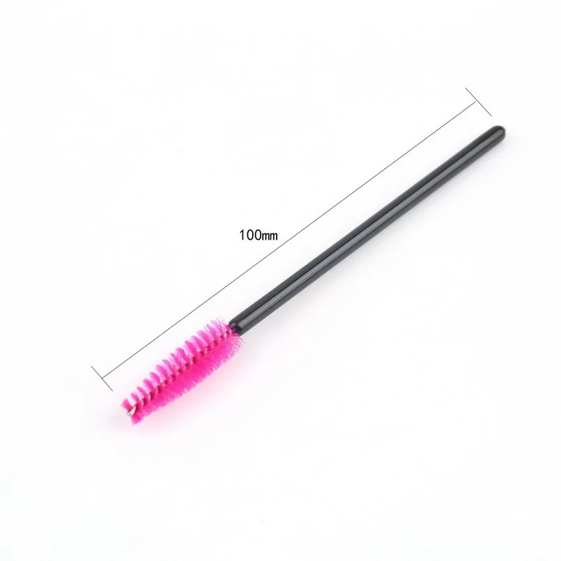 50 шт./лот новые толстовки с надписью «make up розовые цветы ручной синтетическое волокно одноразовые щеточки с тушью для ресниц аппликационная палочка Кисть Косметика Макияж инструмент