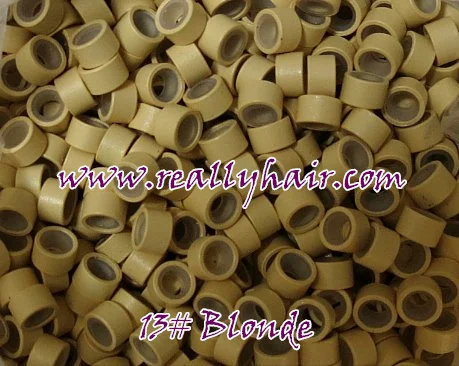 1000 шт./бутылка силиконовые кольца для наращивания волос с бусинами 3 # темно