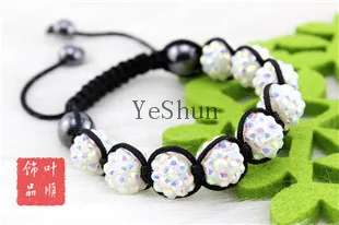 36 Colors For Choose Hot Promotion ! 9 Pcs Resin Rhinestone Beads Hand Weaved Shamballa Bracelets | Украшения и аксессуары