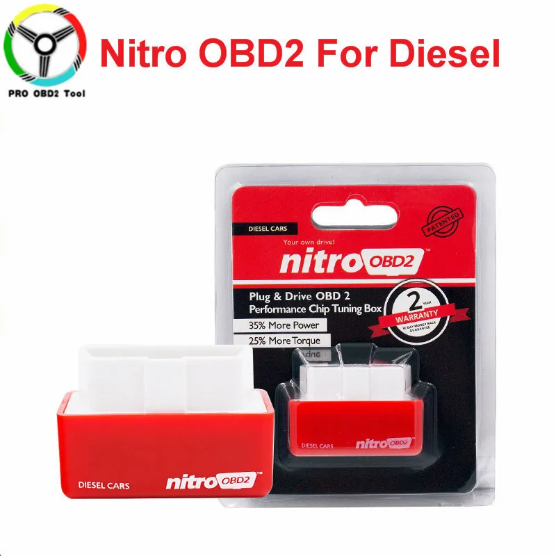 Экономия топлива 15% ECO OBD2& Nitro OBD2 автомобильный экономичный чип-тюнинговый ящик Plug& Drive для Автомобили, работающие на бензине более низкий уровень топлива - Цвет: Красный
