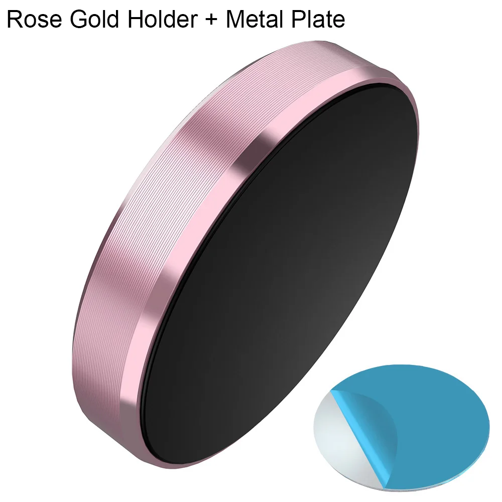 Rose Gold Магнитный автомобильный держатель на руль для Xiaomi Pocophone F1, gps крепление, магнитная настенная подставка, держатель для iPhone, samsung - Цвет: Rose Gold