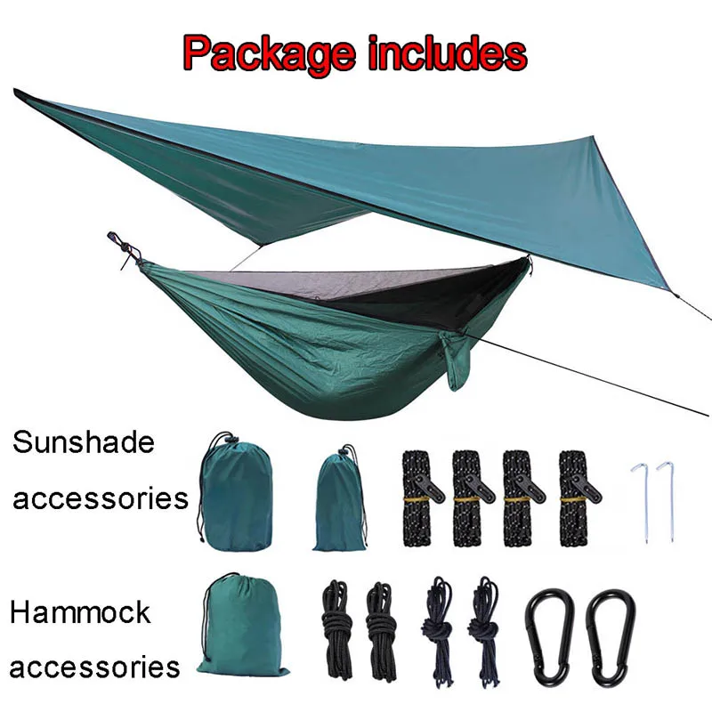 Солнцезащитный парус гамак с москитной сеткой наружный квадратный садовый патио