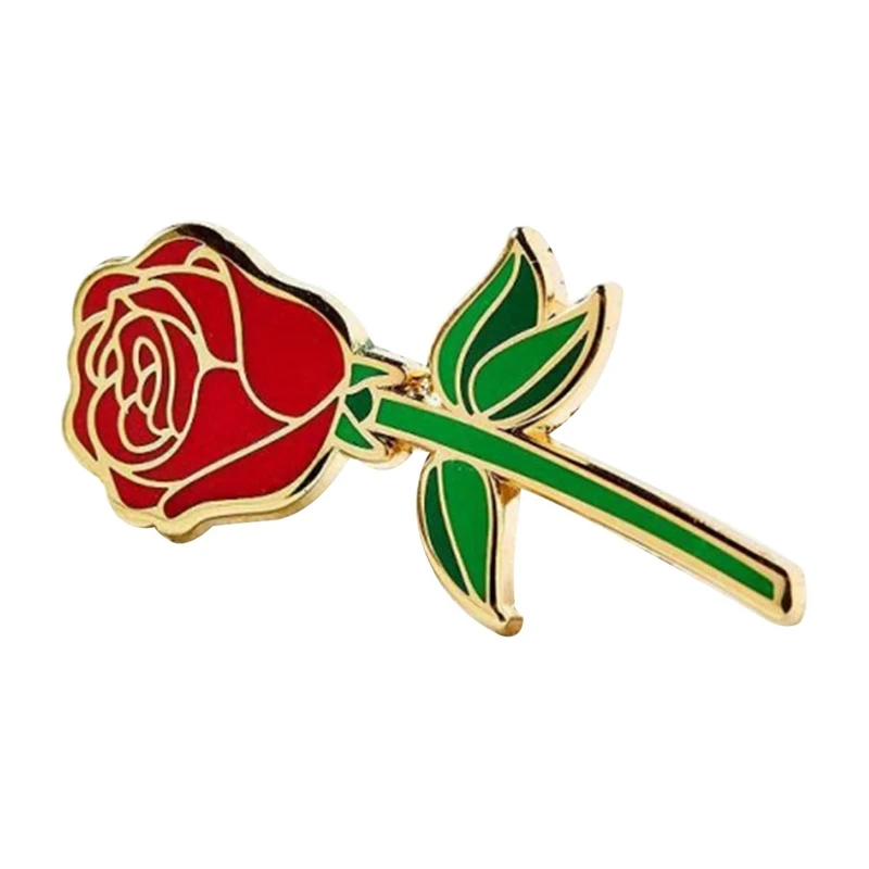 Брошь в форме сердца с розой цвета шампанского|Броши| |