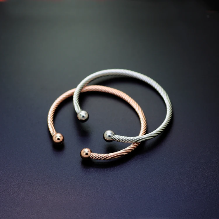 YUN RUO модный бренд ювелирных изделий розовая сталь золотого цвета браслет мяч для