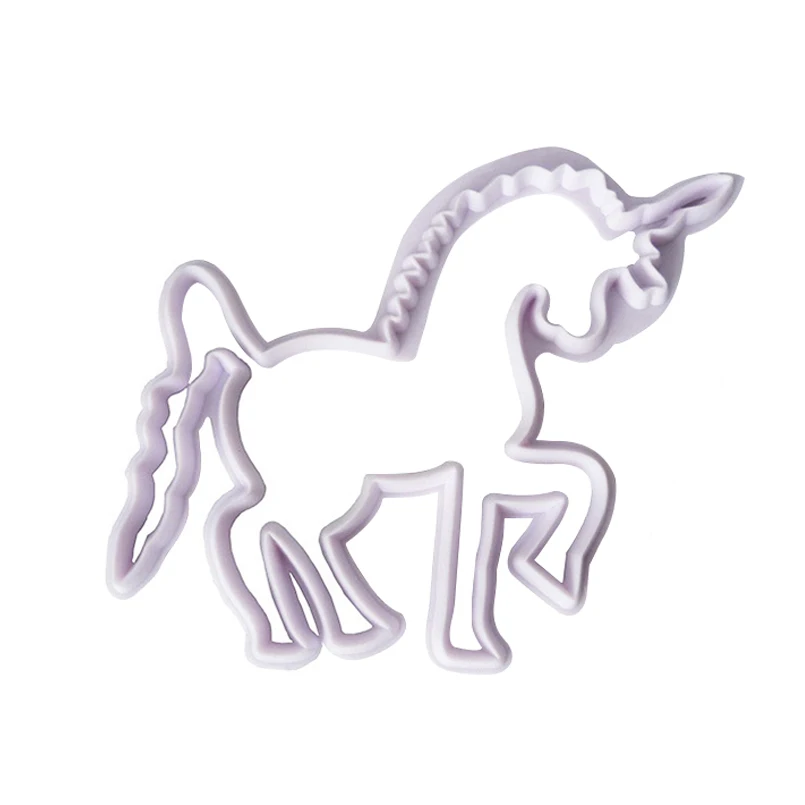 Пластиковые в форме единорога тиснение печенье формы для сахара DIY Хлеб нож