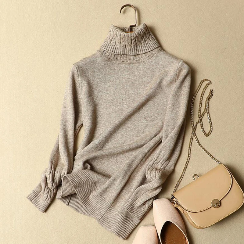 High Quality Turtleneck Sweater Women Winter Thick Pullover Solid Knitted Tops for Autumn Female Warm | Женская одежда