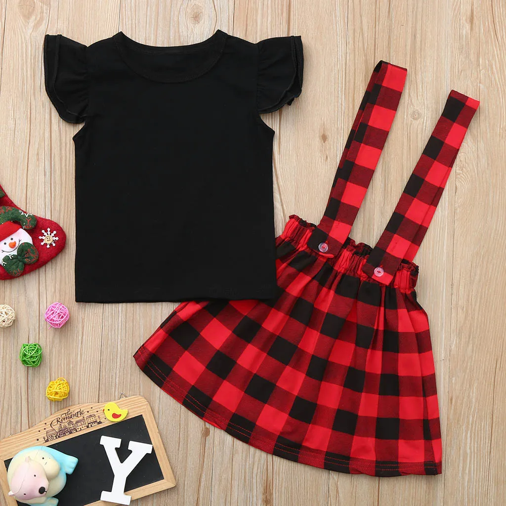 ONTO-MATO для маленьких девочек однотонные черные топы с расклешенными рукавами и