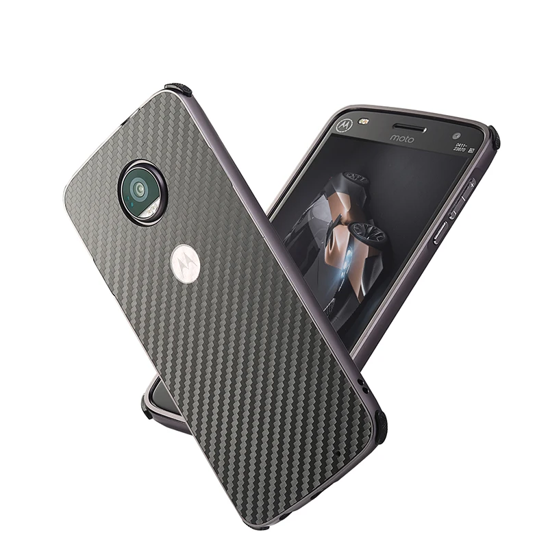 Алюминий металлический бампер для Motorola Moto Z2 силы Moto Z2 Play чехол Роскошный Металлический рамки PC задняя крышка чехол для Moto Z3 играть Z3Play чехол