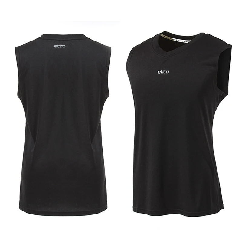 Etto Men Quick Dry Sleeveless Soccer Jersey Football Basketball Volleyball Training Shirts Women Breathable Sports Tops HUC083 | Спорт и