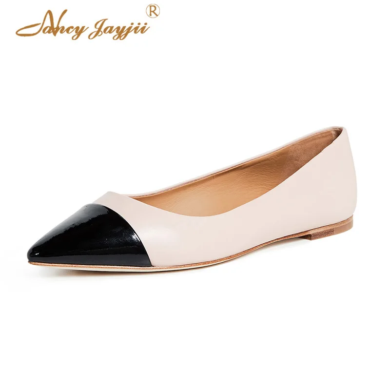 

Black Apricot Ballet Flats Women Shoes Ladies Dress Night Casual Mixed Colors Shallow 2021 Autumn Pointed Toe Big Size 45 43 40