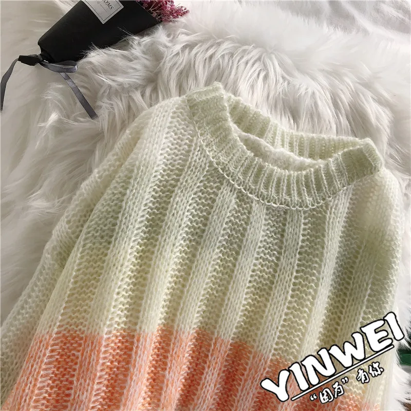 Женская одежда Весенняя Женский комплект 2 шт. свитер с круглым вырезом и