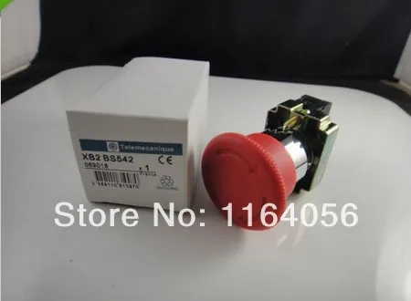 XB2 BS542 переключение на выпущенный 1N/C Красный переключатель для экстренной