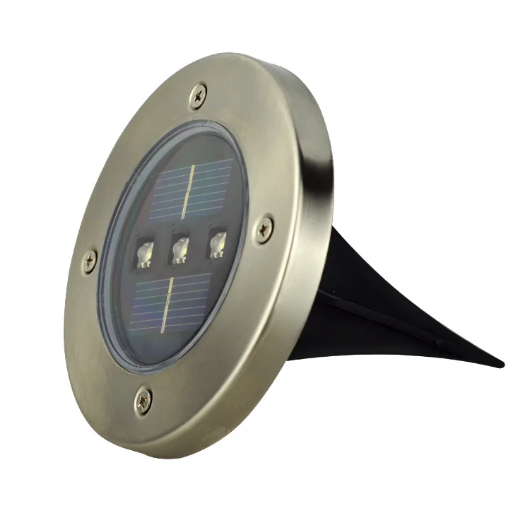 Новые 3 светодиодные Подземные фонари на солнечной батарее наружные садовые для