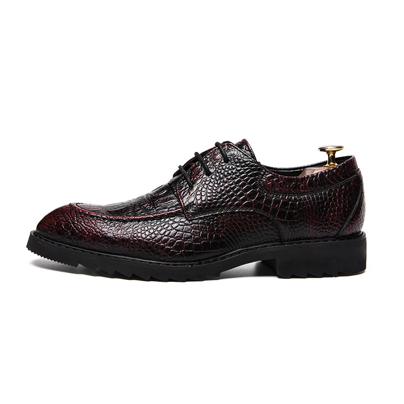 England style men leisure business nightclub soft leather shoes alligator grain platform oxfords shoe zapatos de hombre mocassin | Обувь