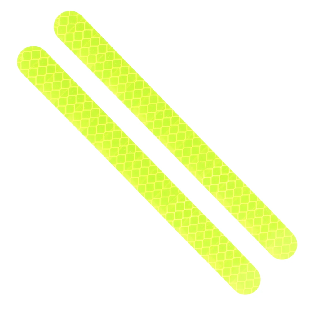 Fluorescent Yellow LEEPEE, автомобильная наклейка, предупреждающая эмблема, автомобильная Светоотражающая полоса, универсальная, 2 шт., зеркало заднего вида, флуоресцентная Светоотражающая наклейка s - Цвет: Fluorescent Yellow