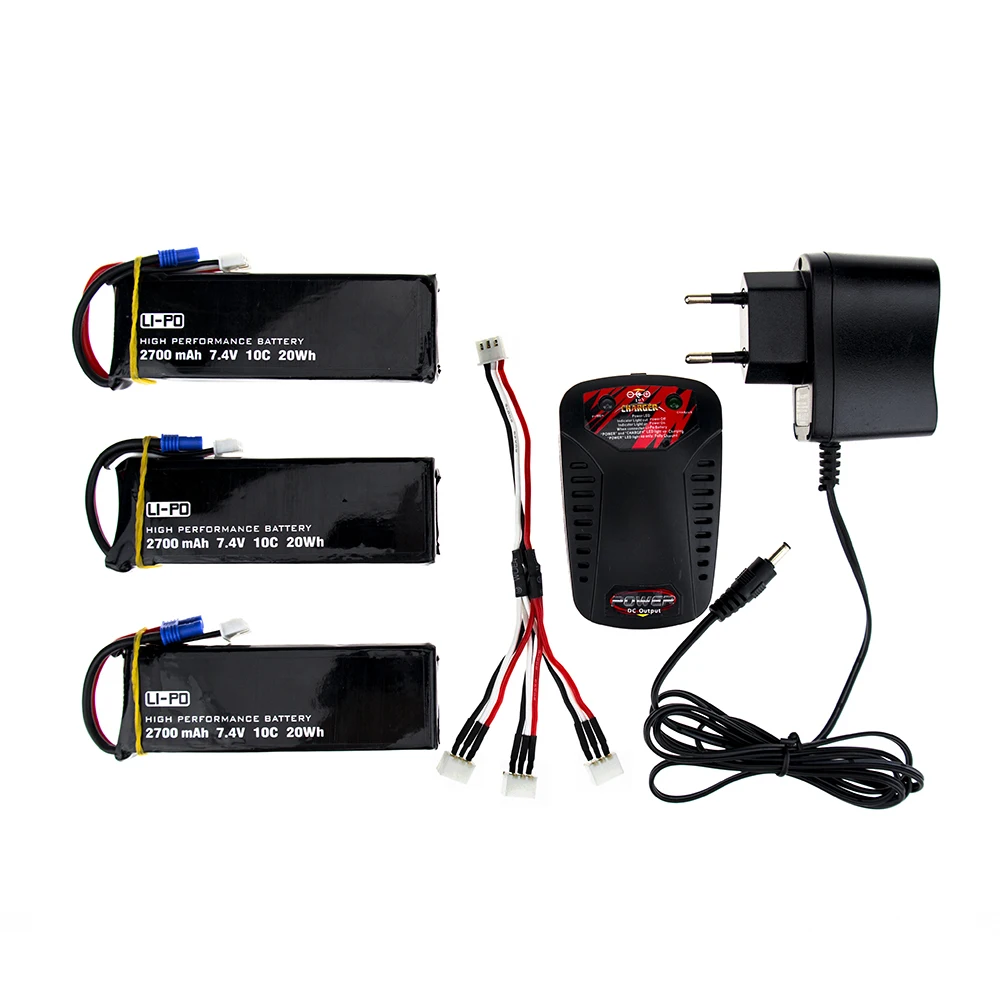 Аккумулятор Hubsan H501C H501S lipo 1 2 3 4 5 6 шт. 7 В 2700 мА/ч 10C с зарядным устройством для