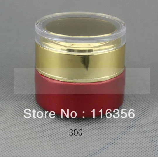 30 г красная стеклянная банка для крема с золотой крышкой|glass cream jars|cream jarglass |
