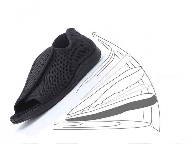 Весенне-летняя обувь для диабетиков широкая пожилых людей деформация ступней