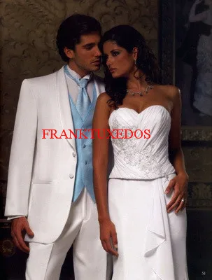 

Смокинг для жениха с двумя пуговицами и отложным воротником, Лучший мужской костюм для жениха на выпускной, мужские свадебные костюмы (пиджак + брюки + жилет + галстук)