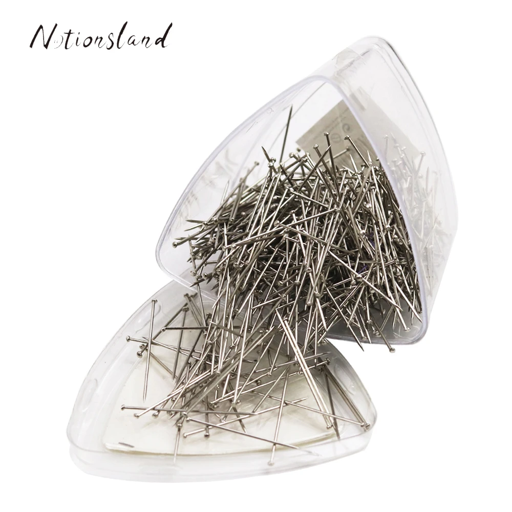 1000 шт./корт. Булавки из нержавеющей стали булавка для одежды шелковая атласная