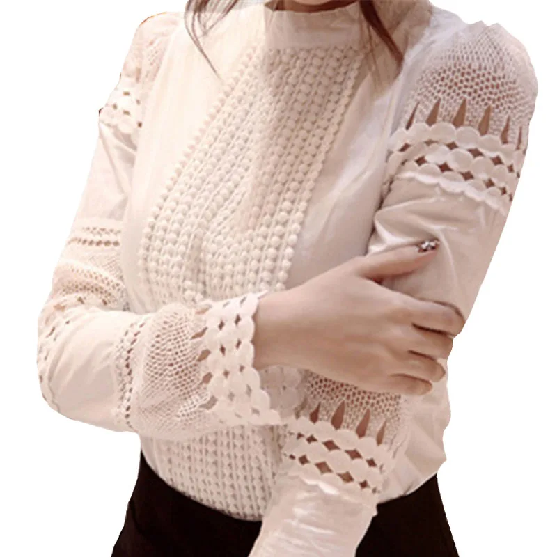 2018 корейская мода стиль Осень Новые женские блузки тонкий джемпер с длинным