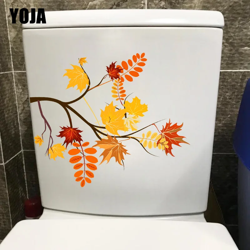 Декоративная наклейка YOJA в виде осенних листьев для унитаза 23 9x19 9 см | Дом и сад
