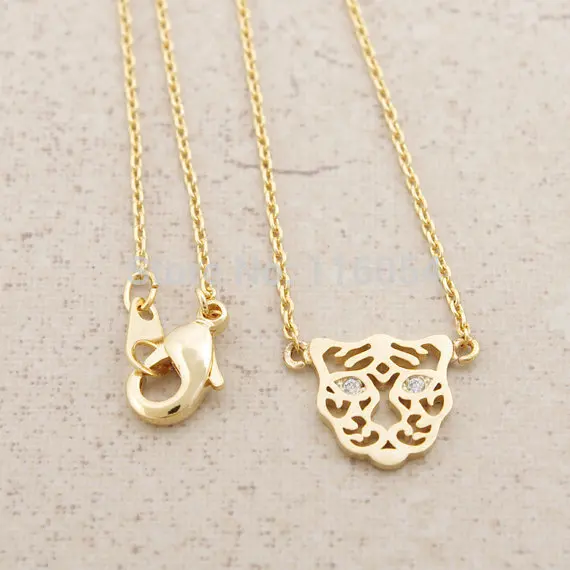 QIMING крошечное ожерелье с кристаллами тигровый глаз ажурной татуировкой