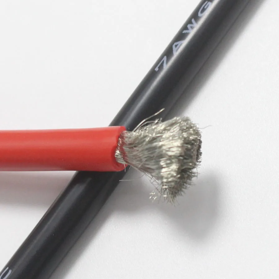 0 5 метра оригинальный силиконовый провод 7 AWG кабели красный черный луженый