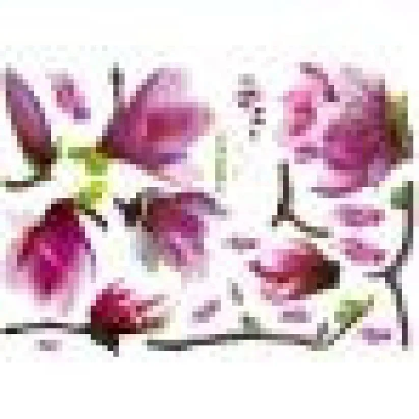 New Year Fresh Nature Magnolia Flower Wall Sticker Decal Removable PVC Home Decor christmas decorations for home | Дом и сад