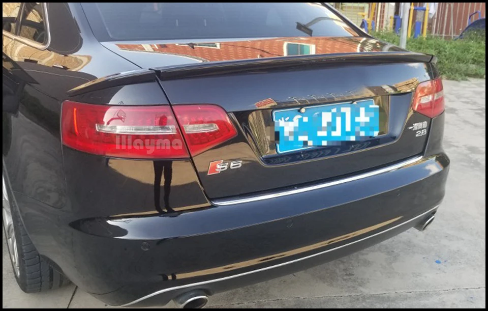 ABT стильный полиуретановый задний спойлер багажника для Audi A6 C6 Sedan 2005-2011 года автомобильный ПУ Спойлер Крыло(не подходит sline& s6& rs6