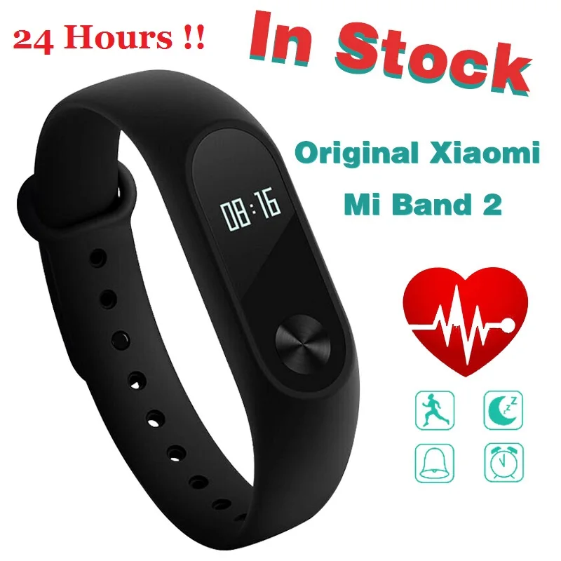 Имеются на складе! Оригинальный Xiaomi mi Band 2 браслет с умным сердечным ритмом фитнес