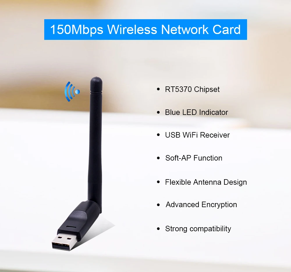 WiFi адаптер с антенной CHIPAL|Сетевые карты| |