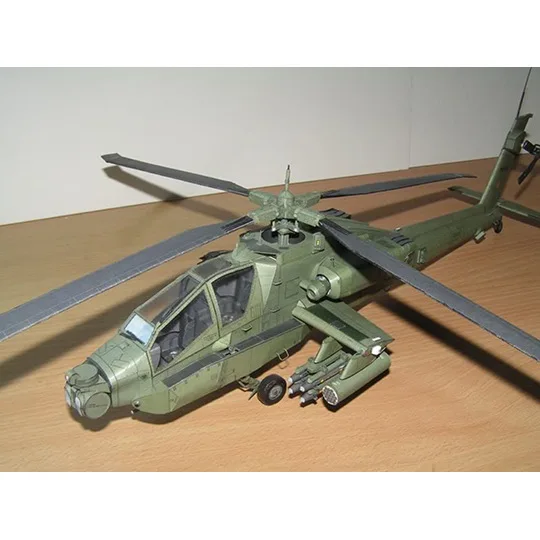 1:33 Бумага модель нам AH 64A Apache лук вертолет AH64 литье Военная Униформа коллекция