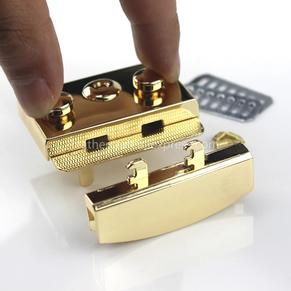 Прямоугольный металлический пресс с нажимным замком сумка портфель пружинный