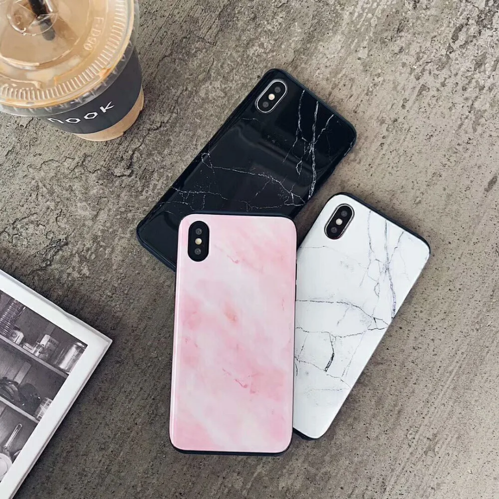 Fashon Curved glass case For iphone X XS Cases Hard Cover MAX Anti-Scratch Glossy Back XR Coque |