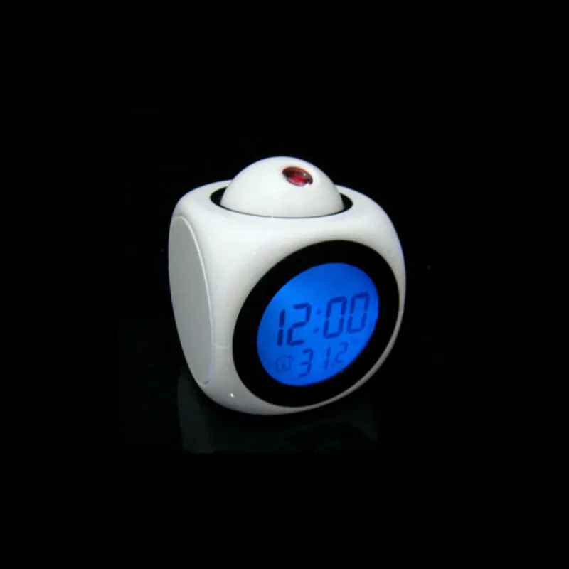 Многофункциональный проекционный будильник настенный потолочный ЖК цифровой