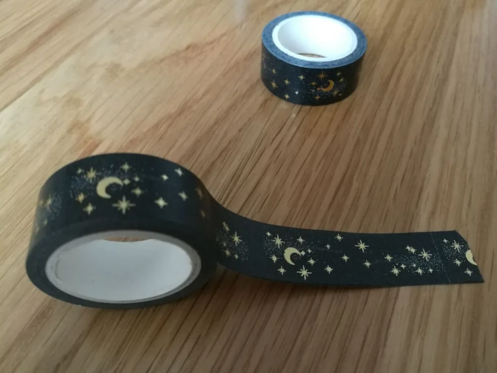 

1.5cm*5m Creative black moon washi tape DIY decoration Scrapbooking Sticker Label Masking Tape School Office Supply