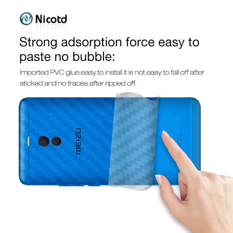Nicodd 3D защита экрана из углеродного волокна для Meilan Note 9 M6 M6T задняя крышка Защитная