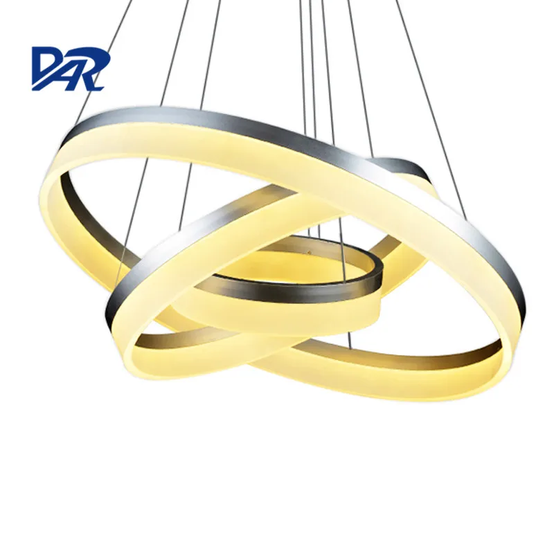 1/2/3 кольца акрил современные подвесные светильники абажур светодиодные лампы
