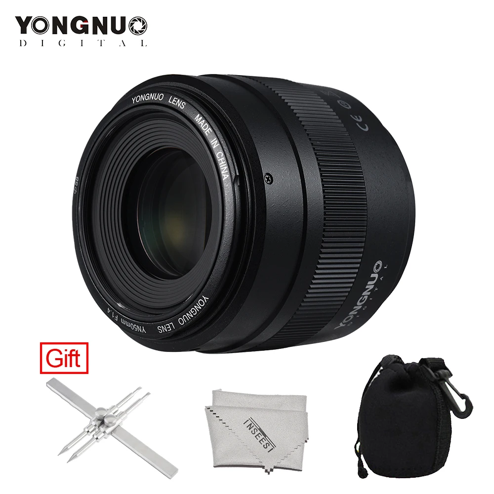 YONGNUO YN50mm объектив F1.4 стандартный основной Большая диафрагма Автофокус Объектив