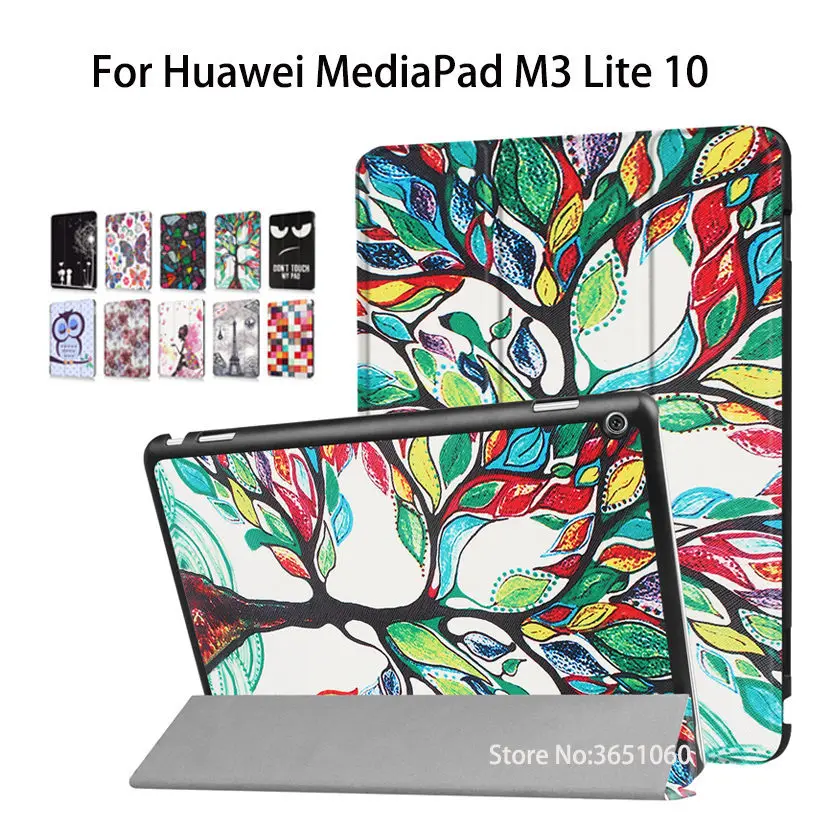 Чехол для Huawei MediaPad M3 Lite 10 1 дюйма искусственная кожа|Чехлы планшетов и электронных