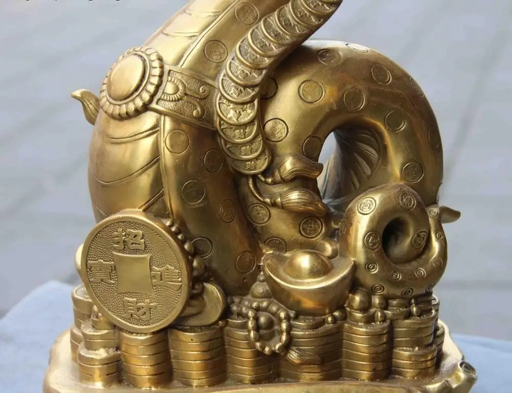 13 народная медная монета фэн шуй для денег статуя злой зодиака змейки богатства |