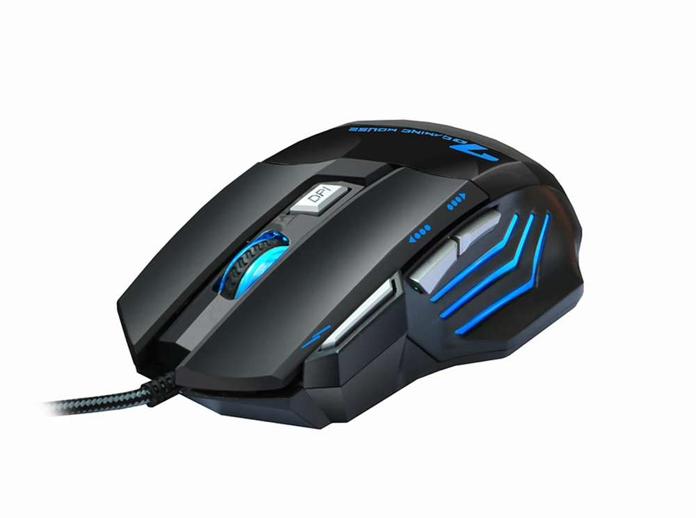 Проводная игровая мышь, 5500 dpi, регулируемый светодиодный, оптическая, USB, компьютерные мыши, бесшумная/звуковая, Профессиональная игра Mause для геймеров, ПК, ноутбуков