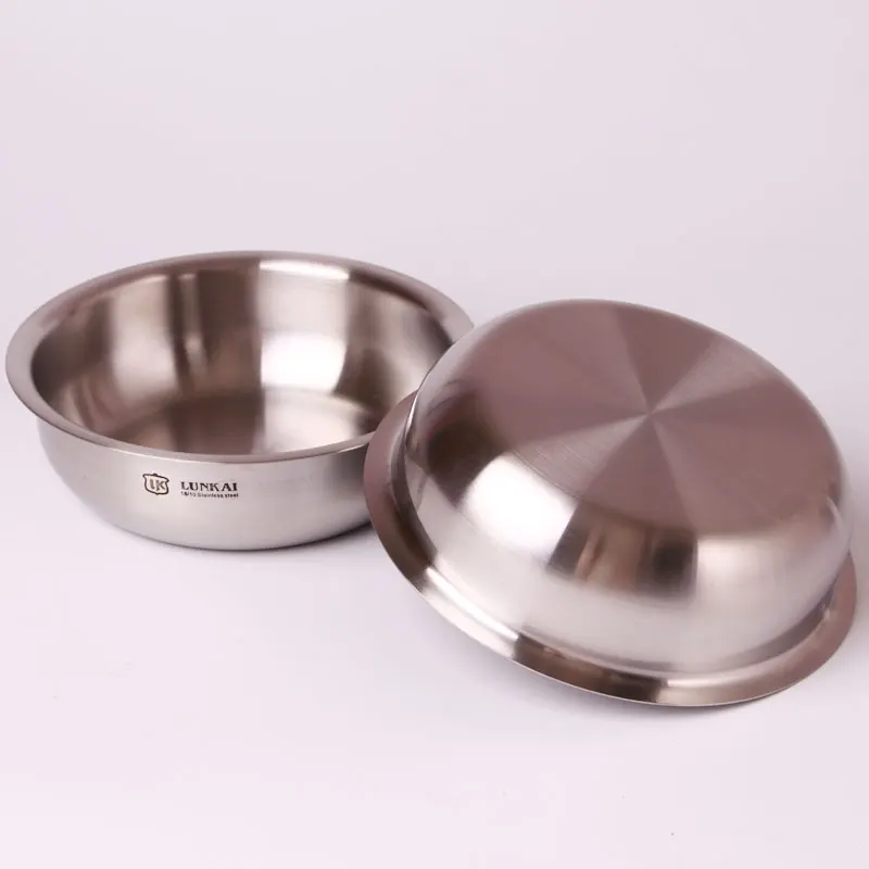 High Quality 18/10 Stainless steel dinner plates round family fruit dessert serving tray frosted | Дом и сад