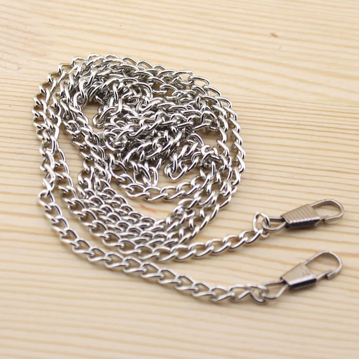 20 шт./лот 1*120 см DIY Серебряный цвет металлический кошелек рамка ремни с цепью сумка швейные канализационные ремесла аксессуары FF28-1