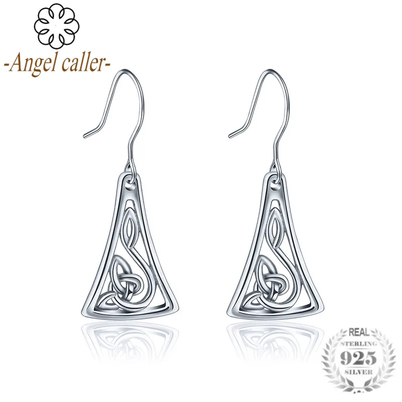 Женские Висячие серьги Angel Caller из стерлингового серебра 925 пробы с треугольниками