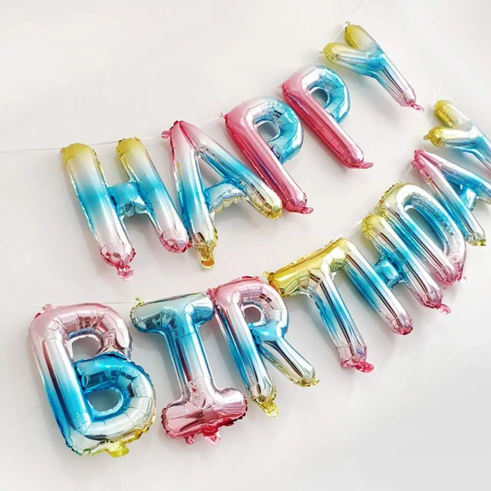 Шары градиентного цвета на первый день рождения шары из фольги с днем для первого